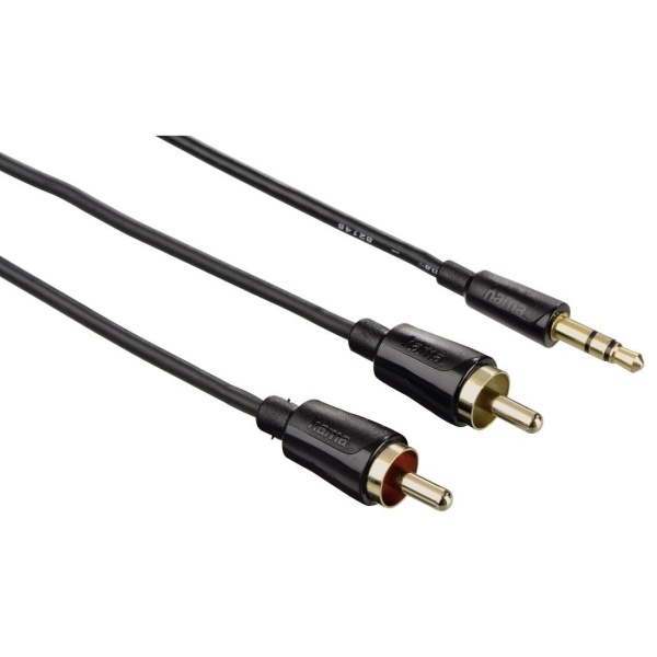 Cablu Audio Hama Flexi Slim Jack 3,5MM 2 RCA 1,5M Negru 43501335